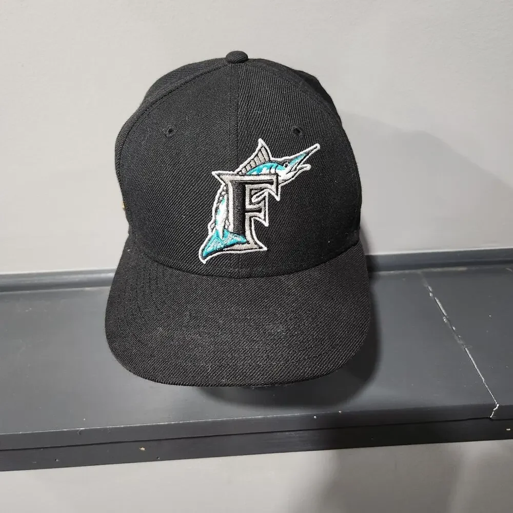 VTG Florida Marlins New Era 59Fifty Mens 7 World Series 2003 Cooperstown Hat Cap